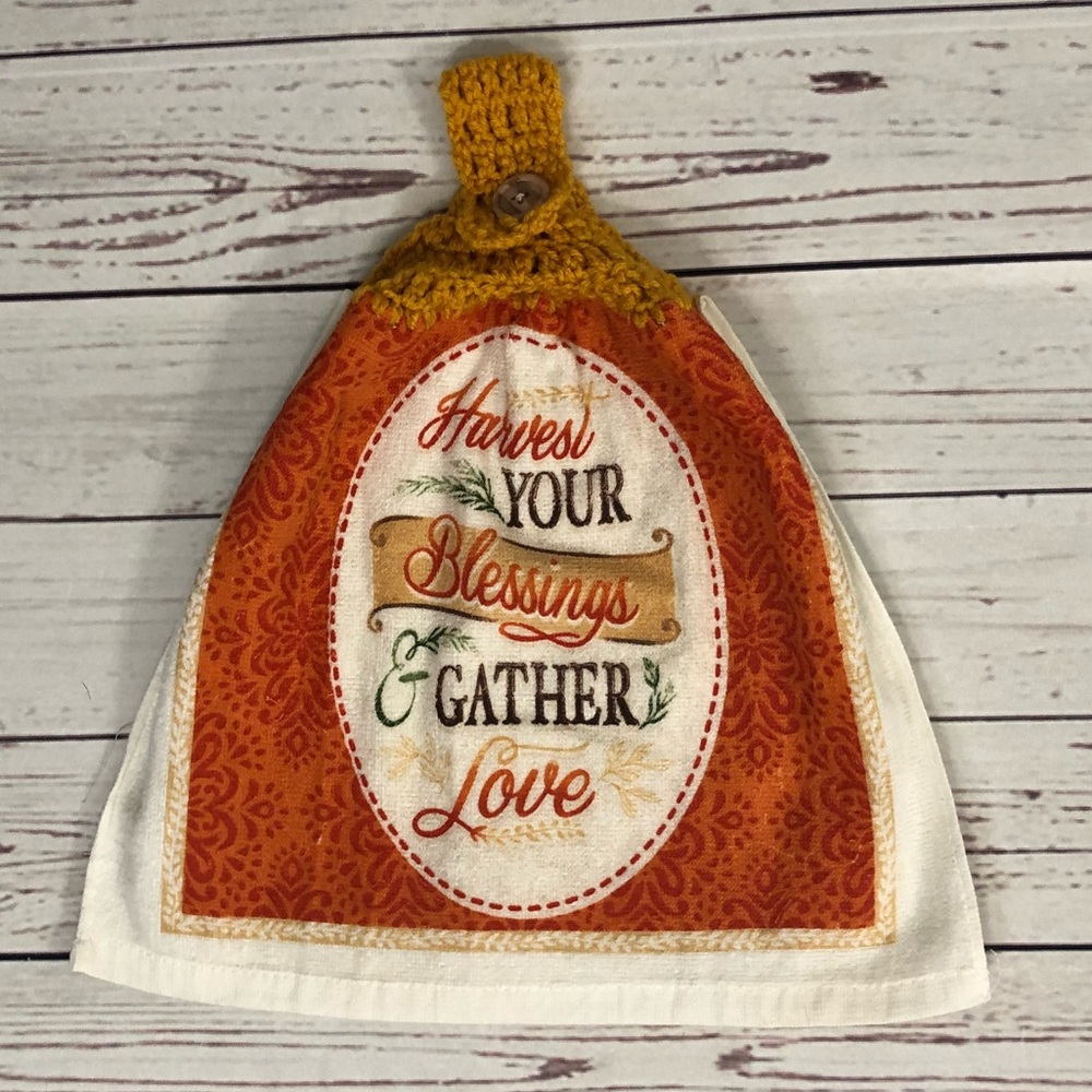 Handmade Blessing Fall Kitchen Towel